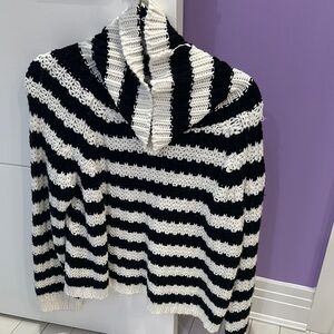 Striped Black and White Women's Sweater